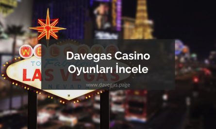 Davegas Casino Oyunları